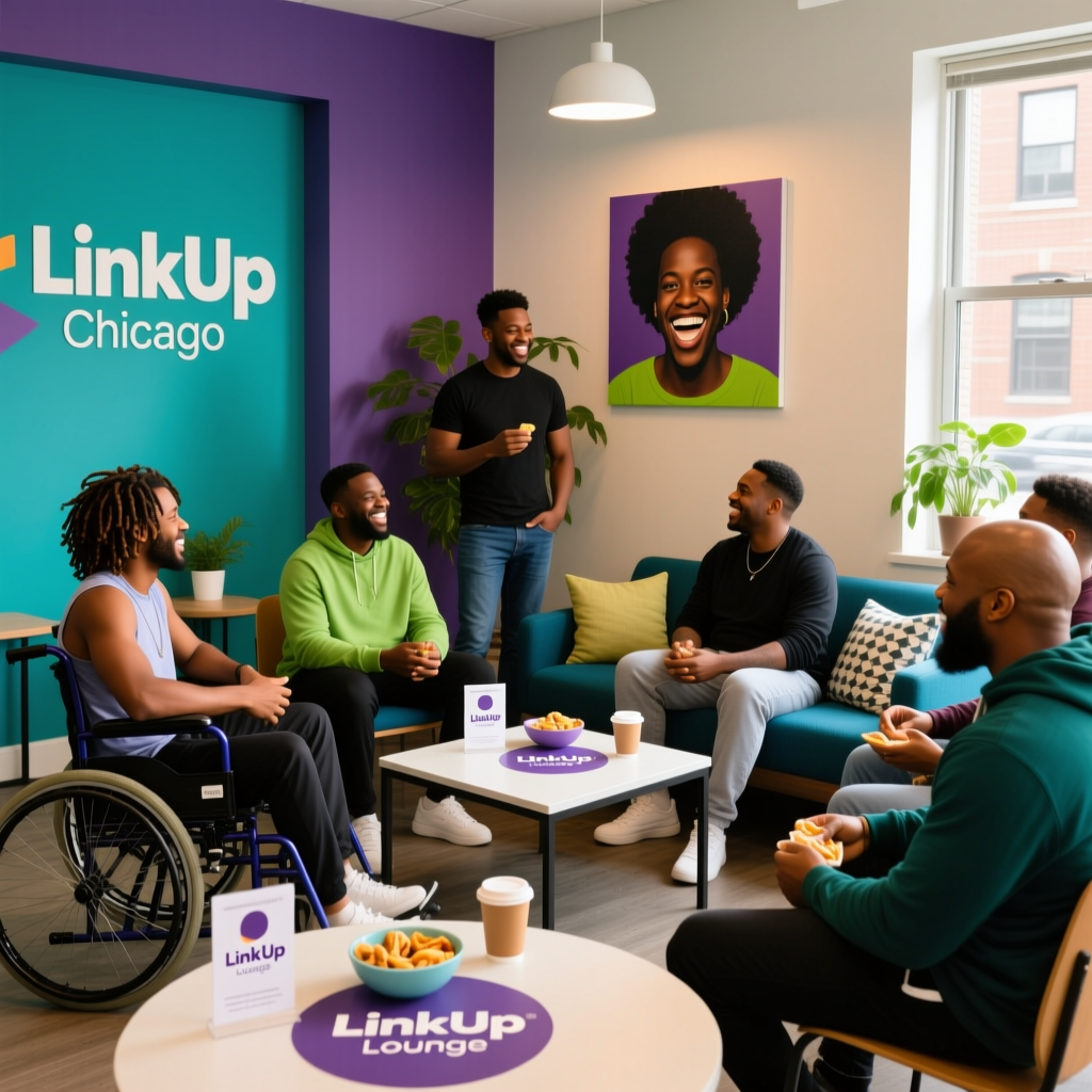 LinkUp Drop In illustration. 